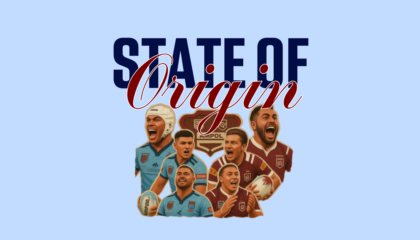 State of Origin — Blues and Maroons players poster